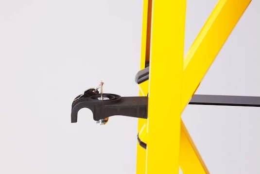 Yellow interlocking safety barrier Yellow interlocking safety barrier