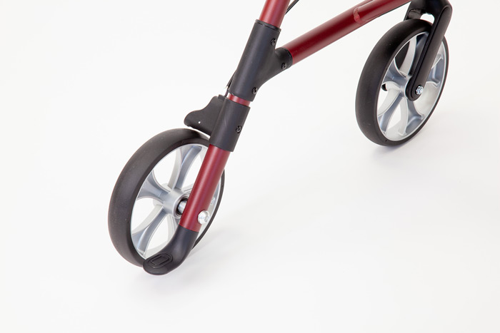 Rollator with tipping aid 