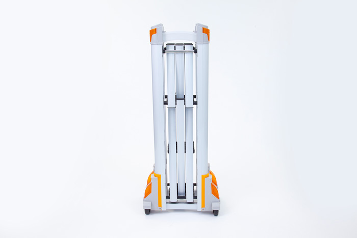 Stored expandable barrier