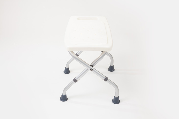 Side view of the portable shower stool 