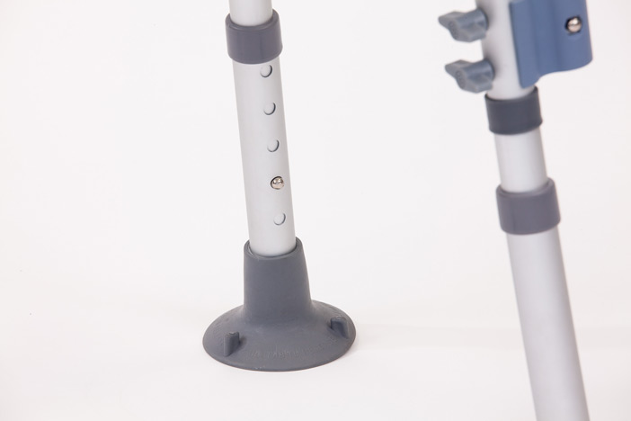 Height adjustable shower chair legs