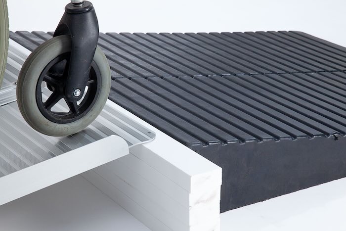 Folding wheelchair ramp with rubber threshold ramp Folding wheelchair ramp with rubber threshold ramp