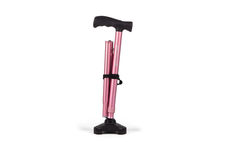 Folded pink walking stick Folded pink walking stick