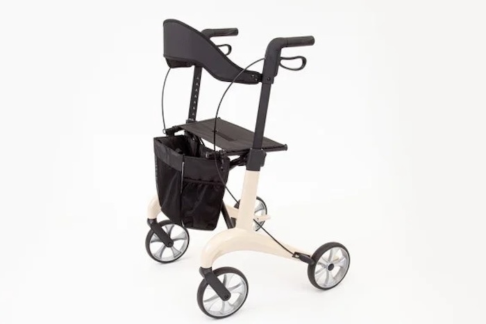 Carbon rollator with seat, bag and backrest