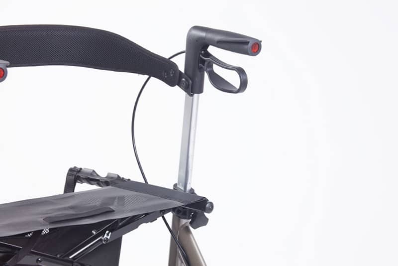 Rollator with adjustable handles and brake Rollator with adjustable handles and brake