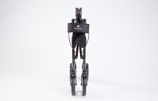 Folded Rehasense Space CF Carbon Rollator Folded Rehasense Space CF Carbon Rollator