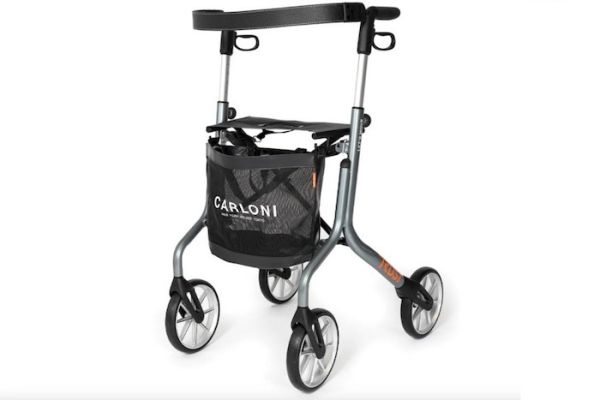 4-wheeled Lets Move Rollator with seat, bag and backrest 