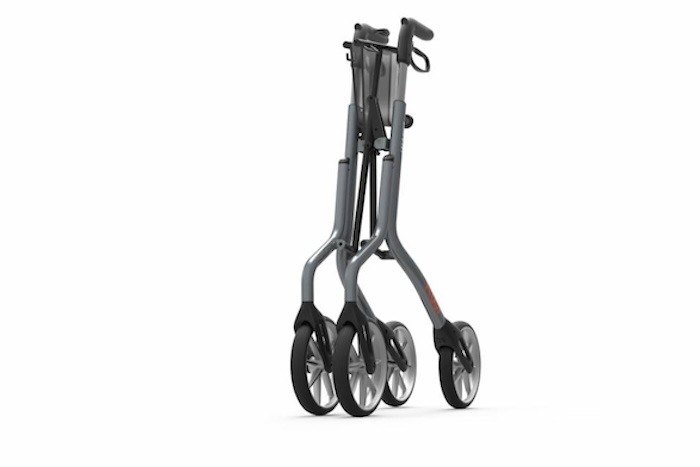 Folded rollator