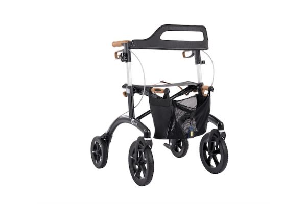 Four Wheeled Rollator with Seat, bag and tray 