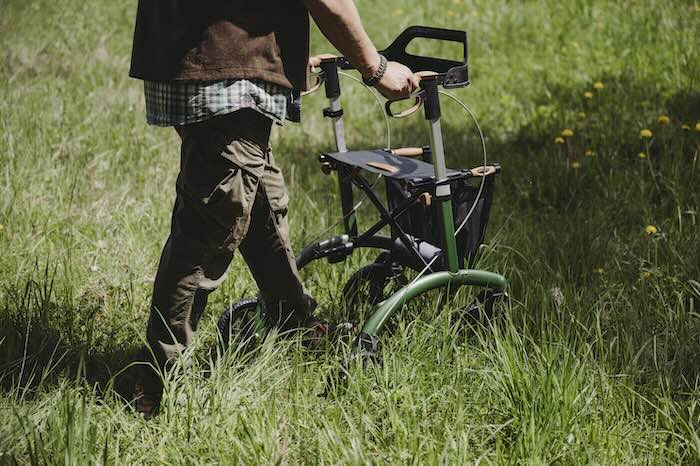 All terrain rollator in the grass 