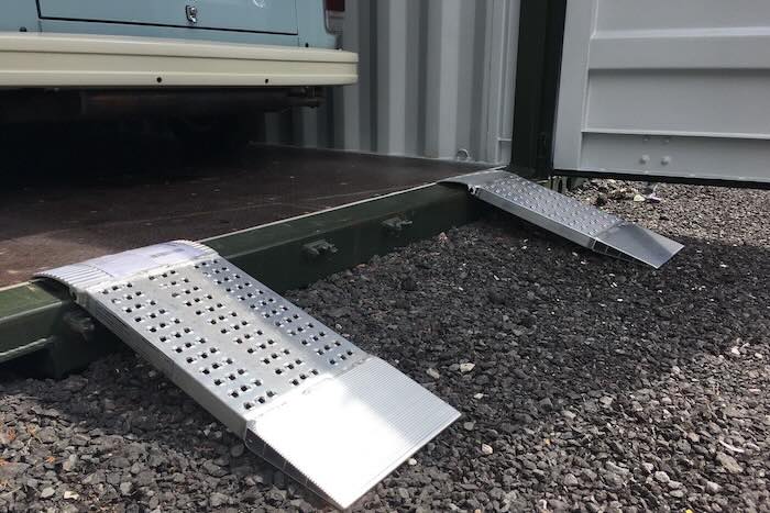 Aluminium container ramps 