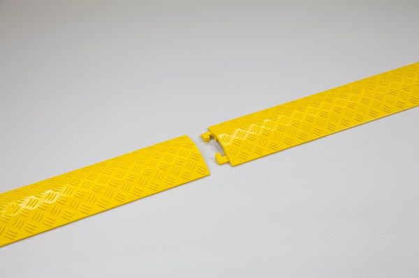 Interlocking yellow cable cover 