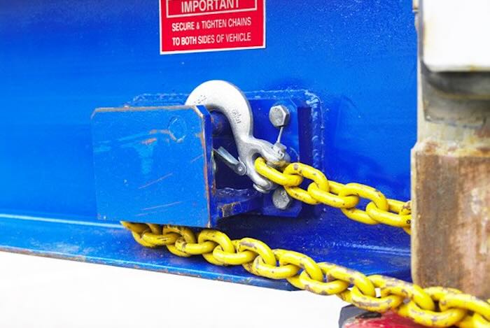 Yard ramp safety chains 