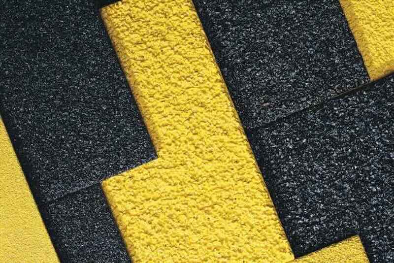 Black or yellow stair tread covers 