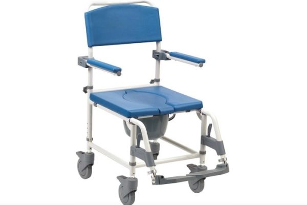 Shower commode chair on wheels 