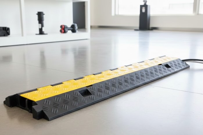 Cable protector in showroom Cable protector in showroom