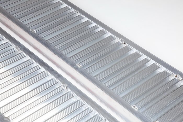 Aluminium loading ramps with R13 surface