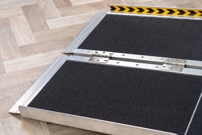 Smooth entry onto dog ramp Smooth entry onto dog ramp