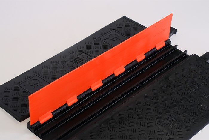 Checkers guard dog cable protector with hinged lid 