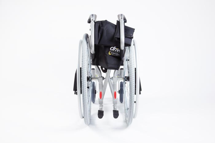 Folded self-propelled wheelchair