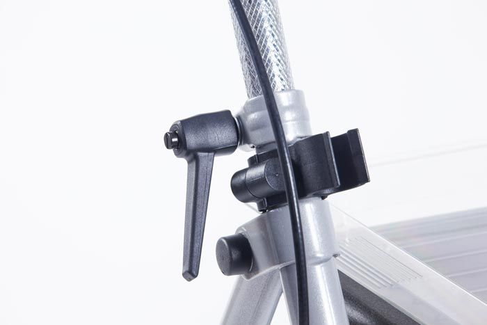 Height adjustable setting on the rollator