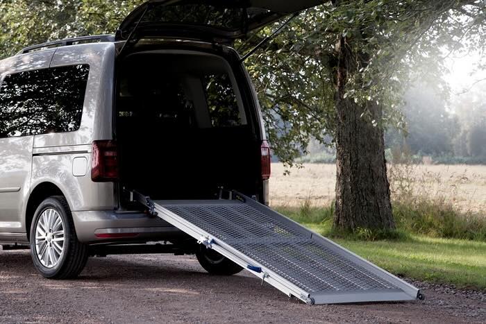 Fixed van ramp on a van