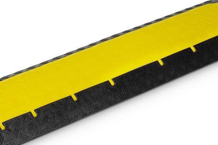 Black and yellow cable ramp 