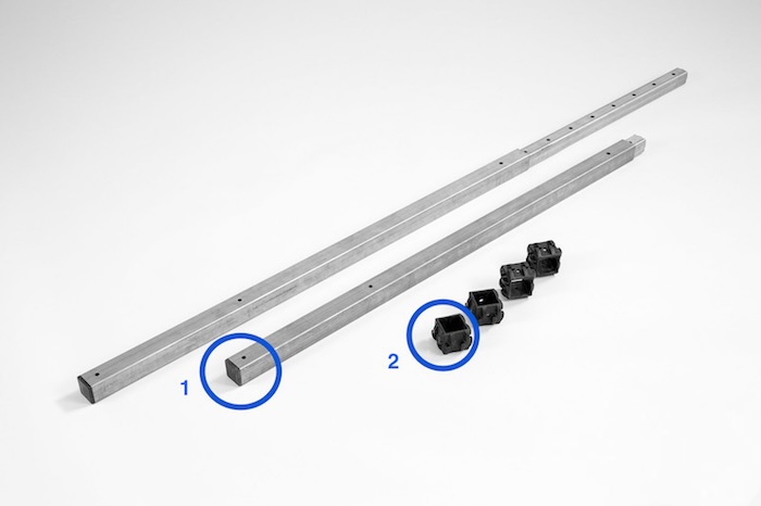 Modular ramp telescopic legs
