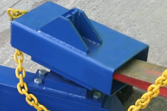 Yard ramp being moved by a forklift