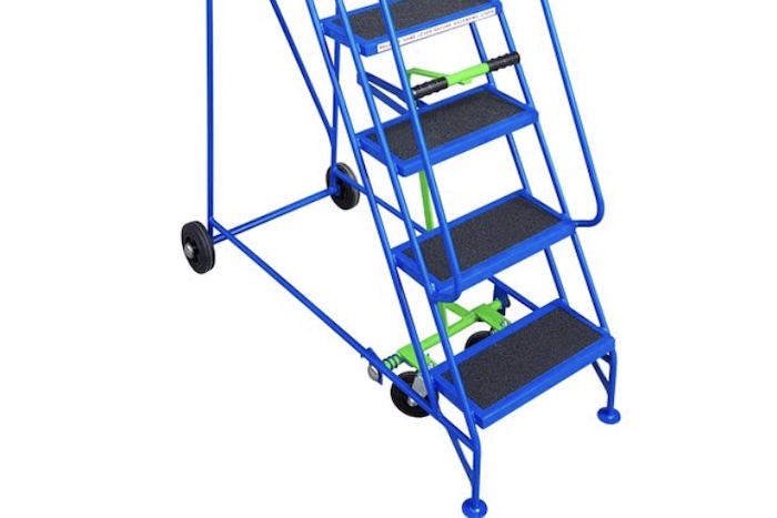 Mobile narrow ladder with pvc treads 