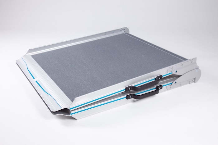 Folded Aerolight Broadfold wheeelchair ramp Folded Aerolight Broadfold wheeelchair ramp