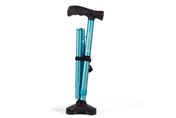 Blue Hurrycane walking stick folded