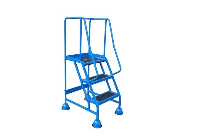 The Ramp People's blue warehouse ladder 