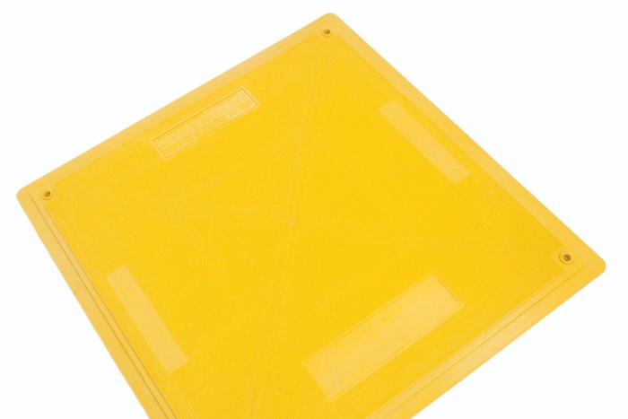 Square yellow trench cover 