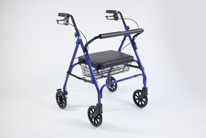 Drive Blue heavy duty rollator with seat and basket 