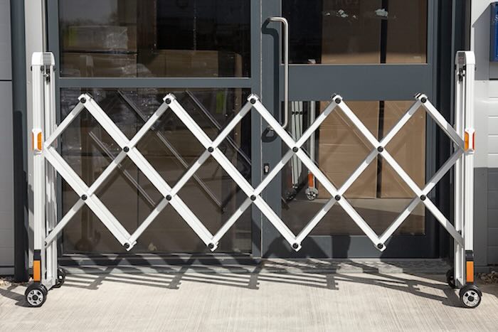 Expanded metal safety barrier Expanded metal safety barrier