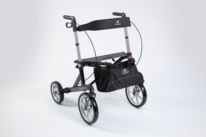 Rehasense rollator with seat, bag and backrest 