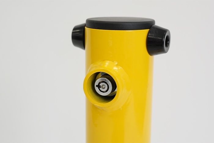 Bollard with built in lock