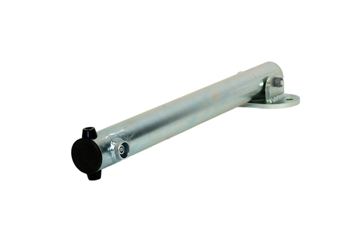 Folded steel silver bollard