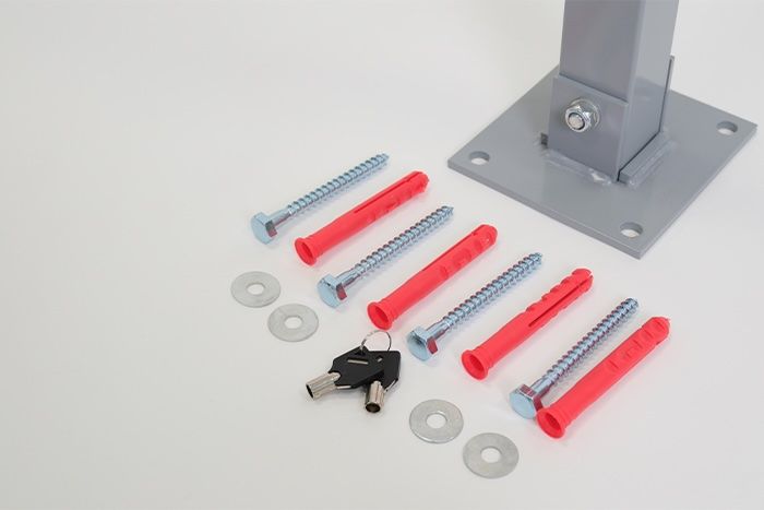 Fixings for parking bollard Fixings for parking bollard