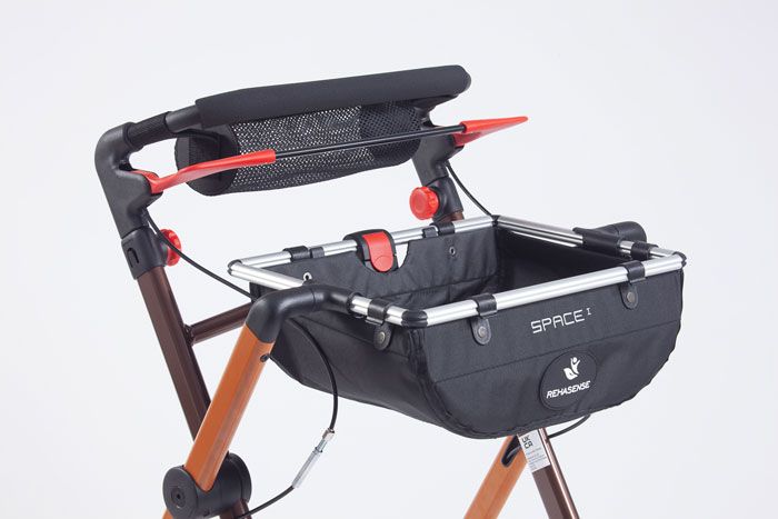 Indoor rollator with carry bag 
