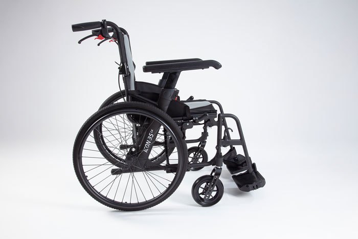 Rehasense Icon 35 LX wheelchair with footplates