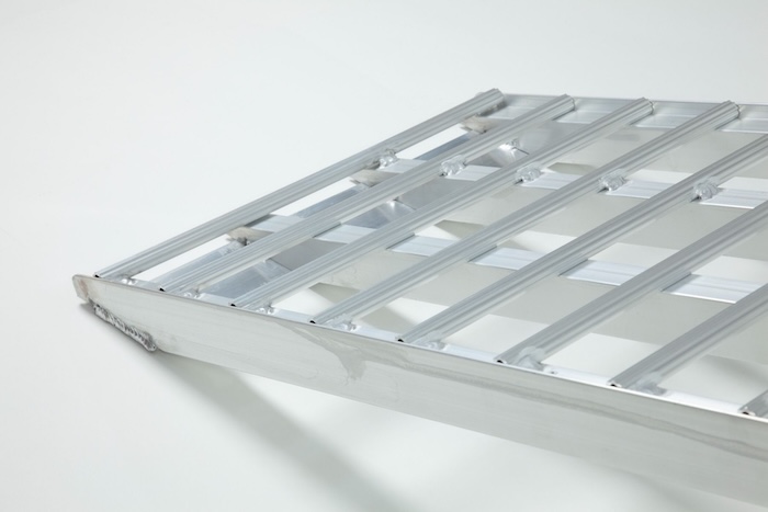 Angled foot on the motorbike ramp