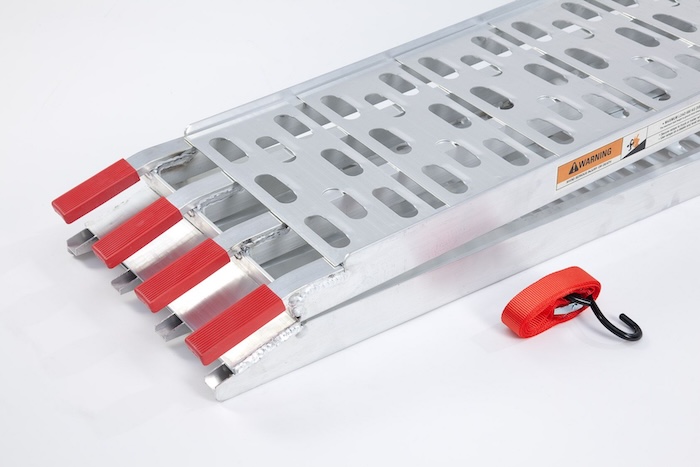 Folded motorbike ramp