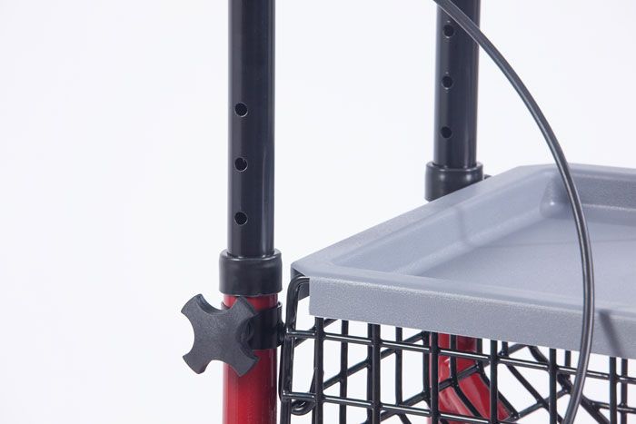 Adjustable setting on the rollator