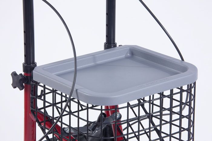 Walker with basket and tray 
