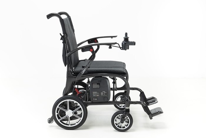 Side view of the carbon powerchair
